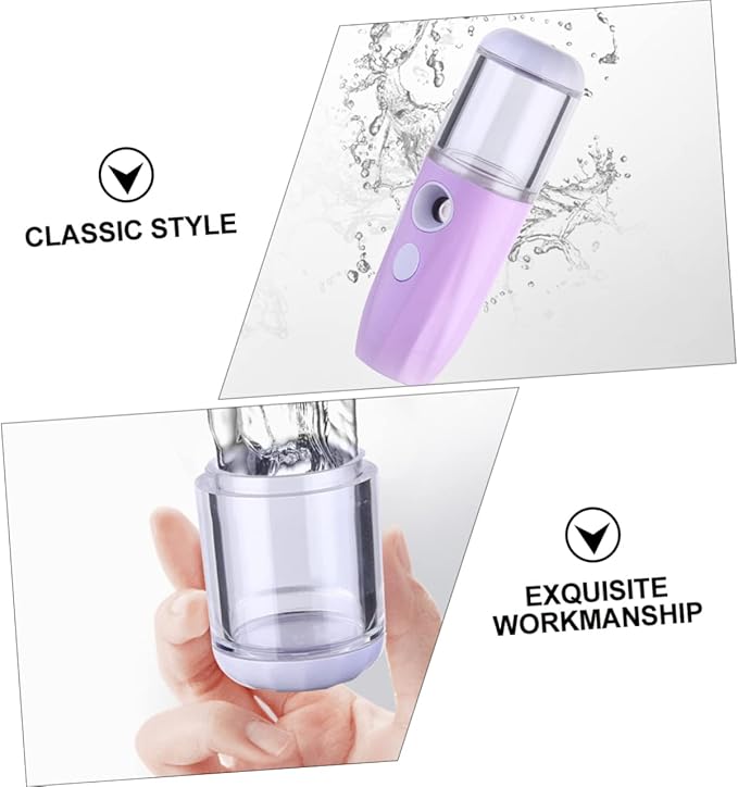 1Pc USB Rechargeable Facial Steamer Portable Nano Mister Humidifier for Moisturizing Tank Promotes Cell Circulation for Care